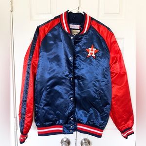 Mitchell & Ness Houston Astros Women’s Satin Bomber Jacket